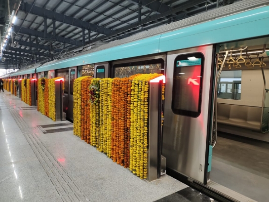 采用ga黄金甲轨道交通屏蔽门系统的孟买地铁3号线一阶段开通运营